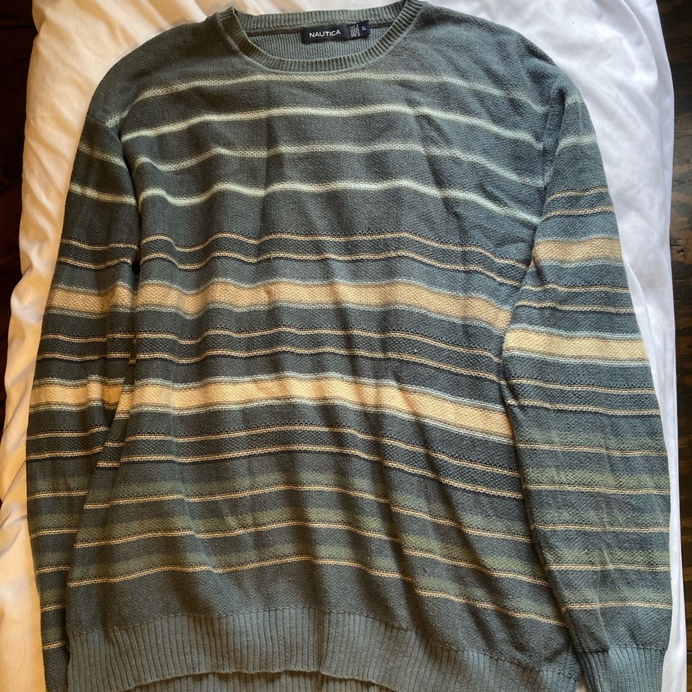 Vintage baggy Nautica striped cotton sweater